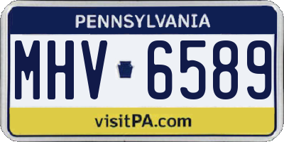 PA license plate MHV6589