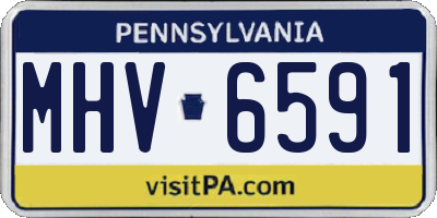 PA license plate MHV6591