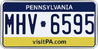 PA license plate MHV6595