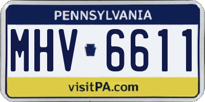 PA license plate MHV6611