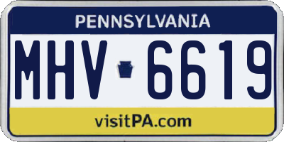 PA license plate MHV6619
