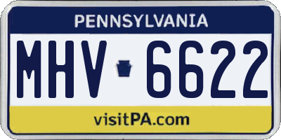 PA license plate MHV6622
