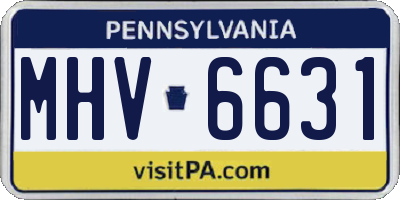 PA license plate MHV6631