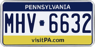 PA license plate MHV6632