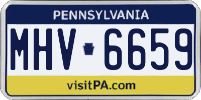 PA license plate MHV6659