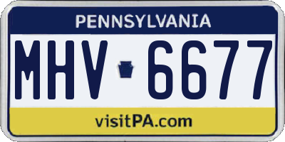 PA license plate MHV6677