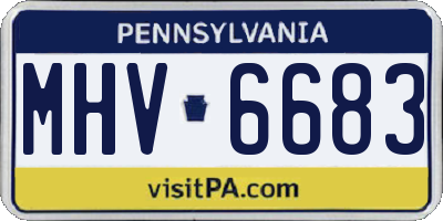 PA license plate MHV6683