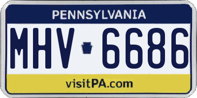 PA license plate MHV6686