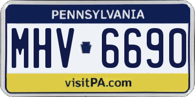 PA license plate MHV6690