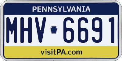 PA license plate MHV6691