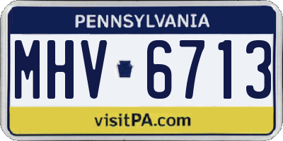 PA license plate MHV6713