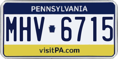 PA license plate MHV6715