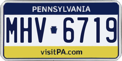 PA license plate MHV6719