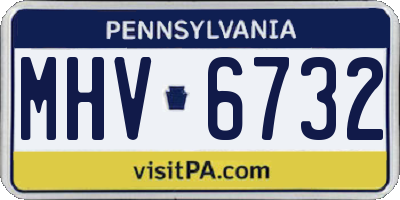 PA license plate MHV6732