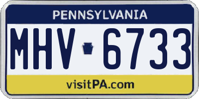 PA license plate MHV6733