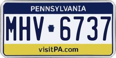 PA license plate MHV6737