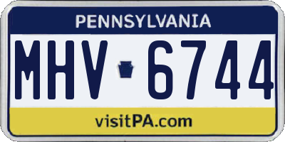 PA license plate MHV6744