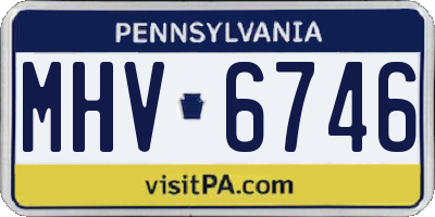 PA license plate MHV6746