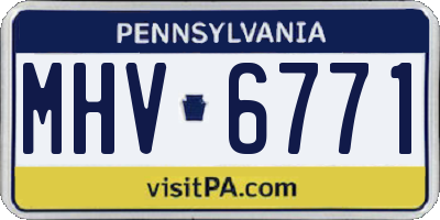 PA license plate MHV6771