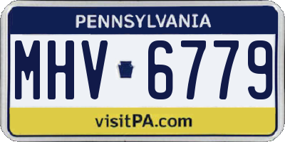 PA license plate MHV6779