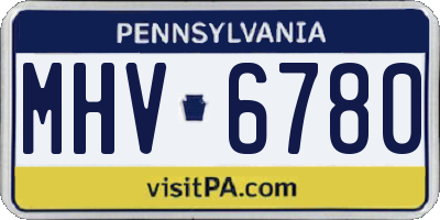 PA license plate MHV6780