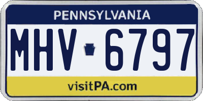 PA license plate MHV6797
