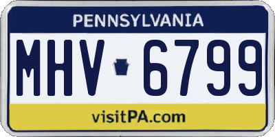 PA license plate MHV6799