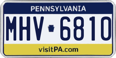 PA license plate MHV6810