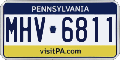 PA license plate MHV6811