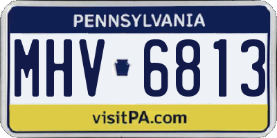 PA license plate MHV6813