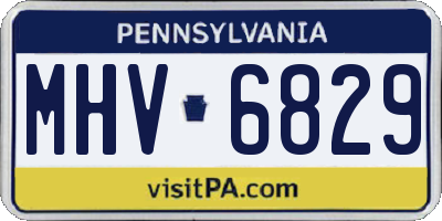 PA license plate MHV6829