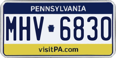 PA license plate MHV6830