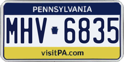 PA license plate MHV6835