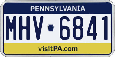 PA license plate MHV6841