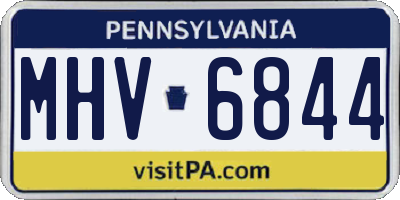PA license plate MHV6844