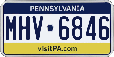 PA license plate MHV6846