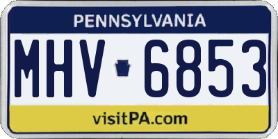 PA license plate MHV6853