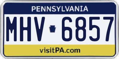 PA license plate MHV6857