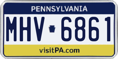 PA license plate MHV6861