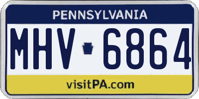 PA license plate MHV6864