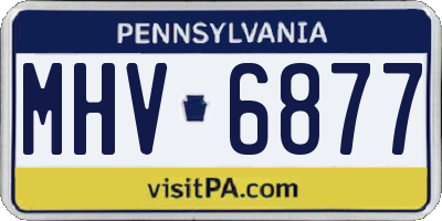 PA license plate MHV6877