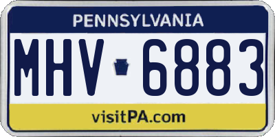 PA license plate MHV6883