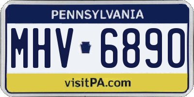 PA license plate MHV6890