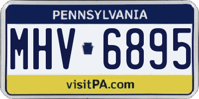 PA license plate MHV6895