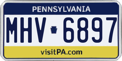 PA license plate MHV6897
