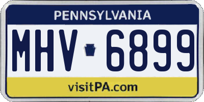 PA license plate MHV6899