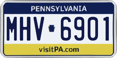 PA license plate MHV6901