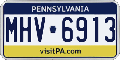 PA license plate MHV6913