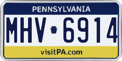 PA license plate MHV6914
