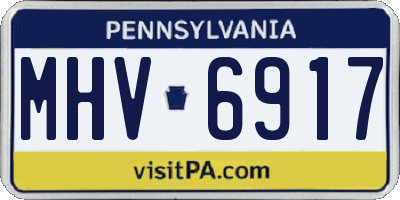 PA license plate MHV6917